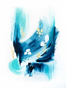 Teal Gold - Abstrakti virtaus tekijältä Alyson Storms