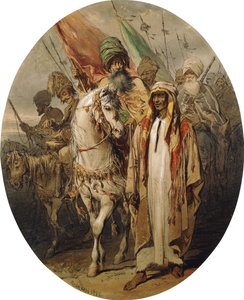 Arab Warriors Advancing, 1855 tekijältä Amadeo Preziosi