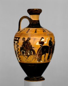 Lekythos, noin 550-530 eaa. (terrakotta)