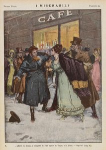 Kuvitus Victor Hugon kirjaan Les Miserables (värilitro).