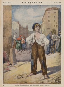 Kuvitus Victor Hugon kirjaan Les Miserables (värilitro).