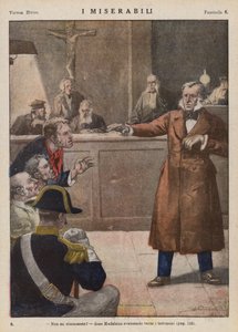 Kuvitus Victor Hugon kirjaan Les Miserables (värilitro).