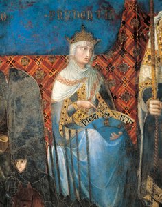 Hyvän hallinnon allegoria, varovaisuus, yksityiskohta Allegoriasta ja hyvän ja huonon hallinnon vaikutukset kaupungissa ja maalla tekijältä Ambrogio Lorenzetti