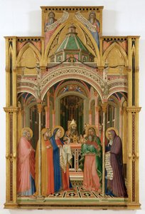 Esitys temppelissä (tempera puulle) tekijältä Ambrogio Lorenzetti