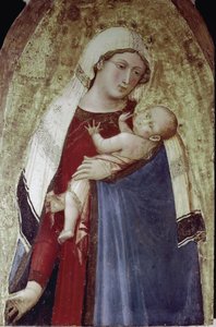 Neitsyt ja Jeesus-lapsi, polyptiikan keskusosa (tempera puulla tekijältä Ambrogio Lorenzetti