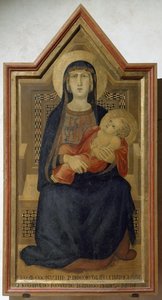 Neitsyt Maria ja Jeesus-lapsi - tempera puulla tekijältä Ambrogio Lorenzetti
