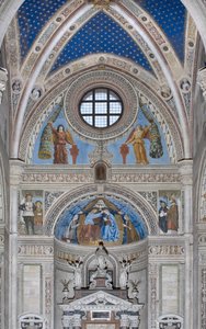 Neitsyt Marian kruunaaminen Jumalan ja Pyhän Hengen kanssa Francesco ja Ludovico Sforzan välillä, 1500-1522.