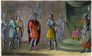 Rainfroi asetti Chilperic II:n (670 - 721) valtaistuimelle vuonna 715. Ambroise Tardieu on suunnitellut ja kaivertanut vuonna 1825. tekijältä Ambroise Tardieu