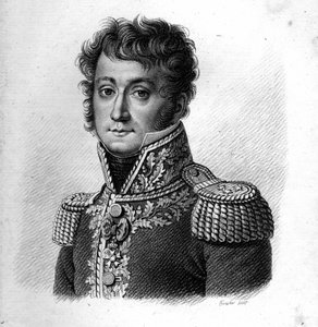 Kenraali Baron Gilbert Desiree Joseph Bachelu. (1777-1849). "" Ranskan kenraalien muotokuvia"". Kaiverrus Ambroise Tardieu 1818. Stella Collection tekijältä Ambroise Tardieu