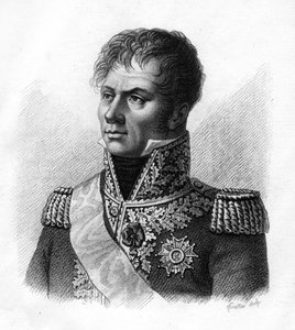 Le Maréchal Laurent, Marquis de Gouvion - Saint - Cyr (1764-1830) - teoksessa "Muotokuvia ranskalaisista kenraaleista ranskalaisten voittojen ja valloitusten jälkeen". Kaiverrus Ambroise Tardieu 1818. Stella Collection. tekijältä Ambroise Tardieu