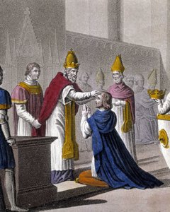 Johannes VIII vihkii Ludvig II:n toisen kerran Troyes