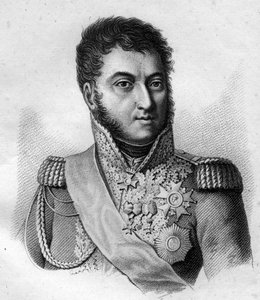 Marsalkka Suchet. Louis Gabriel (Louis-Gabriel) Suchet (1770-1826), Ranskan Albufera Maréchalin herttua. teoksessa ”Muotokuvia ranskalaisista kenraaleista ranskalaisten voittojen ja valloitusten jälkeen”. Kaiverrus Ambroise Tardieu 1818. Stella Collection. tekijältä Ambroise Tardieu