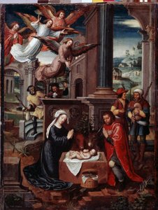 Ambrosius Bensonin (1495-1550) maalaus ""The Syntymä" 1500-luvun Eremitaaši, Pietari