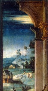 Syntymä (öljy puulle) 1550 tekijältä Ambrosius Benson