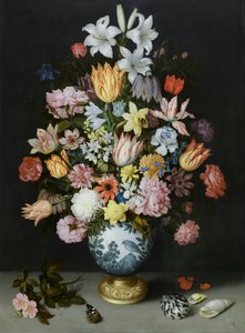 Kukkien asetelma Wan Li -maljakossa tekijältä Ambrosius the Elder Bosschaert