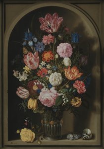 Kukkakimppu kivirakossa tekijältä Ambrosius the Elder Bosschaert