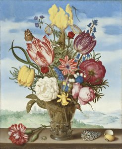Kukkakimppu reunalla tekijältä Ambrosius the Elder Bosschaert