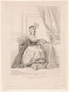 Muotokuva Ranskan kuningattaresta Marie Antoinettesta tekijältä Amédée Félix Barthélemy Geille