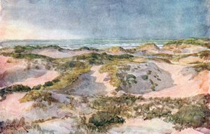 Myrskyinen ilta: Dunes (värilitografia)