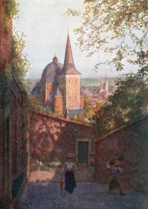 Escalier de la Fontaine, Liege (värilitra) tekijältä Amedee (after) Forestier