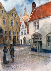 Place du Musee, Ypres (värilitro) tekijältä Amedee (after) Forestier