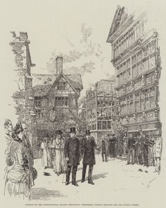 Kansainvälisen terveysnäyttelyn avaaminen, kulkue Old London Streetin läpi