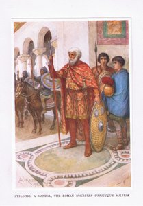 Stiiko, vandaali, The Roman Magister Utriusque Militiae, kuvitus teoksesta The Roman Soldier, 1928 tekijältä Amedee Forestier