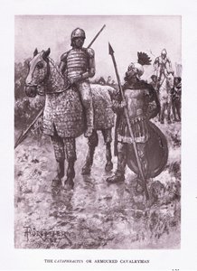 Cataphractus eli panssaroitu ratsuväki, kuva Roomalaisesta sotilasta, 1928