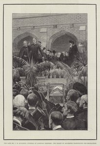 Edesmennyt herra C. H. Spurgeon, hautajaiset Norwoodin hautausmaalla, Rochesterin piispa lausui siunaustilaisuuden.