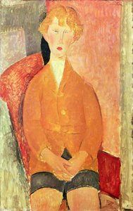 Poika shortseissa, n. 1918 tekijältä Amedeo Modigliani