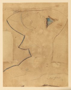 Caryatide au Sein Pointu (karyatidi terävällä rinnalla) tekijältä Amedeo Modigliani