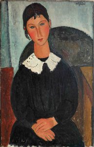 Elvira valkokaulus, 1917-1918. tekijältä Amedeo Modigliani