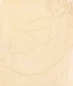 Alaston nainen nojaten, 1918 tekijältä Amedeo Modigliani