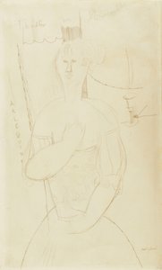 Harlekiini, n. 1915 tekijältä Amedeo Modigliani