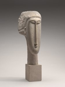 Naisen pää, noin 1910-1911 (kalkkikivi) tekijältä Amedeo Modigliani