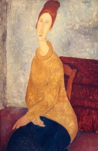 Jeanne Hebuterne ja keltainen pusero tekijältä Amedeo Modigliani