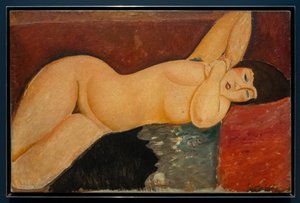 Makaava nainen alasti ja kietoutuneet kädet tekijältä Amedeo Modigliani