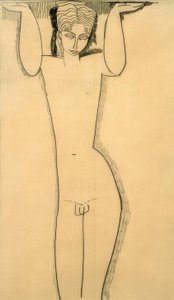 Nackter Junger Mann (Atlas) tekijältä Amedeo Modigliani