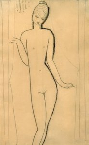 Nacktes junges Mädchen – Karyatide tekijältä Amedeo Modigliani