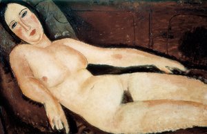 Alasti sohvalla. Amedeo MODIGLIANI (1884-1920) maalaus