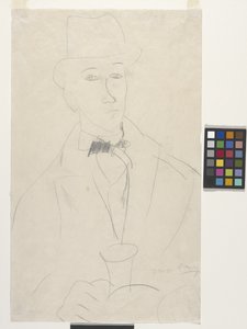Taiteilijan muotokuva, Othon Friesz (kynä valkoisella paperilla) tekijältä Amedeo Modigliani