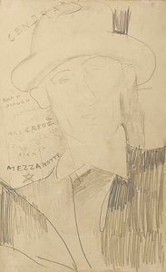 Blaise Cendrarsin muotokuva, n. 1916-1918 tekijältä Amedeo Modigliani