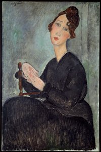Dedien muotokuva (Odette Hayden) Amedeo Modiglianin (1884-1920) maalaus 1918 su. 0,92x0,6 m - Pariisi, museo National d