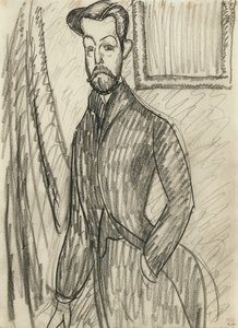 Tohtori Paul Alexandren (1881-1968) muotokuva, Modigliani, Amedeo (1884-1920) tekijältä Amedeo Modigliani