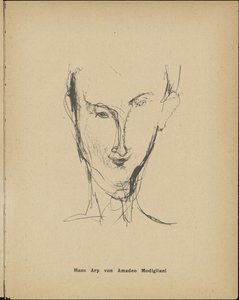 Hans Arpin muotokuva 1886-1966, 1916. tekijältä Amedeo Modigliani