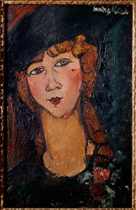 Muotokuva Lolottesta Amedeo Modiglianin (1884-1920) maalaus 1917 su. 0,35x0,55 m Pariisi, kansallisen nykytaiteen museo tekijältä Amedeo Modigliani
