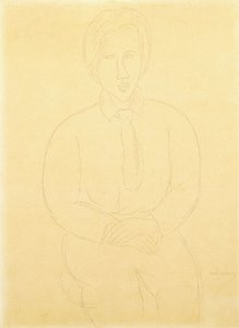 Muotokuva Soutinen istuvasta, 1917 tekijältä Amedeo Modigliani