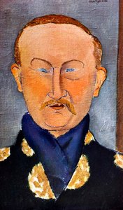 Taidemaalari Léon Bakstin muotokuva 1866-1924, 1917 tekijältä Amedeo Modigliani