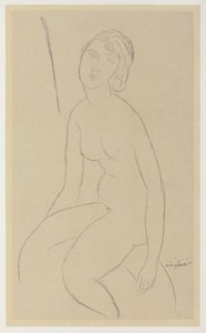 Istuva alaston tekijältä Amedeo Modigliani