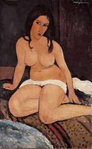 Istuva alastonkuva, 1917